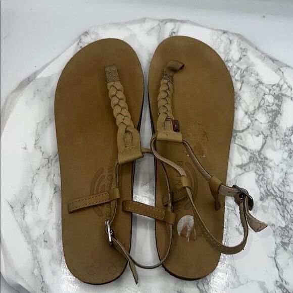 RAINBOW Sierra Brown T-Street Single Layer Leather Sandal- 8 - Picture 5 of 8